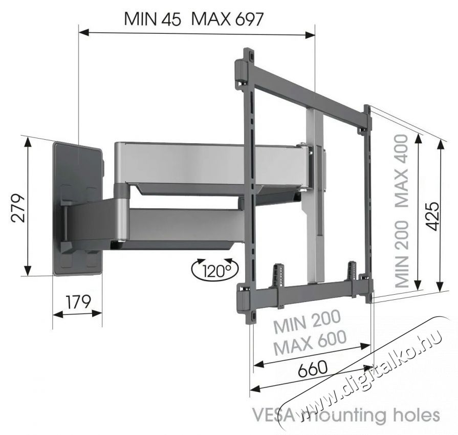 Vogels TVM 5855 55-100 TV-hez TV tart&oacute; konzol Tv kieg&eacute;sz&iacute;tők - Fali tart&oacute; / konzol - Fali tv tart&oacute; - 532387