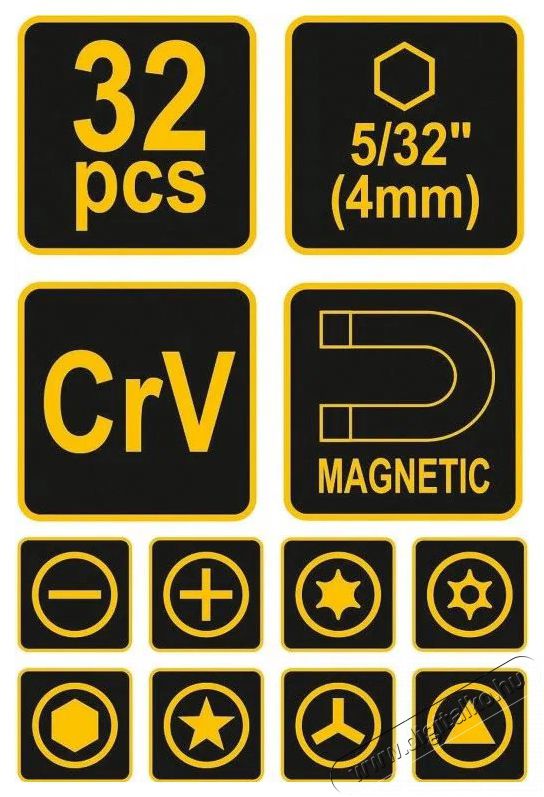 VOREL Csavarh&uacute;z&oacute; mobiltelefonhoz, 32 db H&aacute;ztart&aacute;s / Otthon / K&uuml;lt&eacute;r - Szersz&aacute;m - Csavarh&uacute;z&oacute; / kulcs / f&uacute;r&oacute; / szersz&aacute;m k&eacute;szlet - 520318