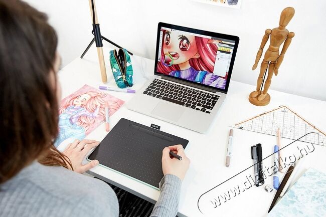 Wacom Intuos M Bluetooth North digitális rajztábla (CTL-6100WLK-N) - fekete Iroda és számítástechnika - Digitalizáló eszköz - Digitalizáló tábla - 337695