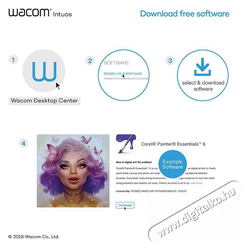 Wacom Intuos M Bluetooth North digitális rajztábla (CTL-6100WLK-N) - fekete Iroda és számítástechnika - Digitalizáló eszköz - Digitalizáló tábla - 337695