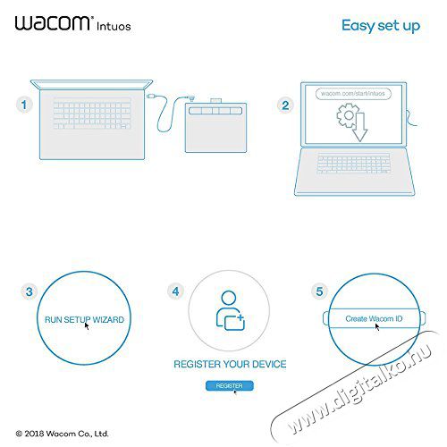 Wacom Intuos S Bluetooth North digitális rajztábla (CTL-4100WLK-N) - fekete Iroda és számítástechnika - Digitalizáló eszköz - Digitalizáló tábla