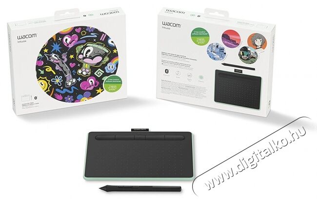 Wacom Intuos S Bluetooth North digitális rajztábla (CTL-4100WLE-N) - pisztácia Iroda és számítástechnika - Digitalizáló eszköz - Digitalizáló tábla - 337704