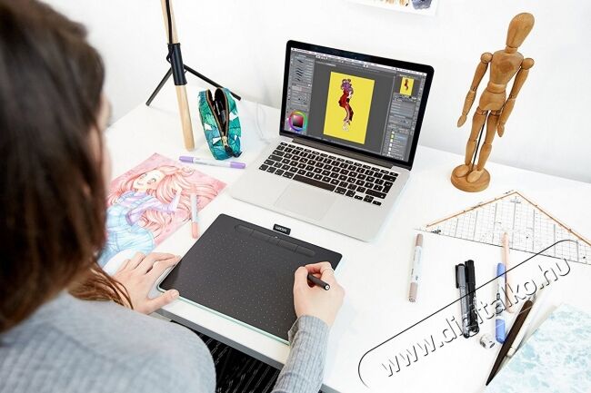 Wacom Intuos M Bluetooth North digitális rajztábla (CTL-6100WLE-N) - pisztácia Iroda és számítástechnika - Digitalizáló eszköz - Digitalizáló tábla - 337696