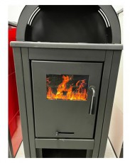 Warnex TERMO ELEGANT LUX íves bézs szabadonálló kandalló Háztartás / Otthon / Kültér - Fűtés - Kandalló - 470576
