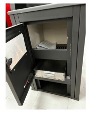 Warnex TERMO ELEGANT LUX íves bézs szabadonálló kandalló Háztartás / Otthon / Kültér - Fűtés - Kandalló - 470576