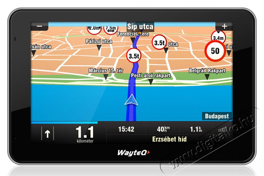 WayteQ xTAB-50 GPS Android tablet / GPS k&eacute;sz&uuml;l&eacute;k 5" + Sygic Truck Teljes Eur&oacute;pa t&eacute;rk&eacute;p (KAMIONOS NAVIG&Aacute;CI&Oacute;) Aut&oacute;hifi / Aut&oacute; felszerel&eacute;s - GPS navig&aacute;ci&oacute; - GPS navig&aacute;ci&oacute; - 259384