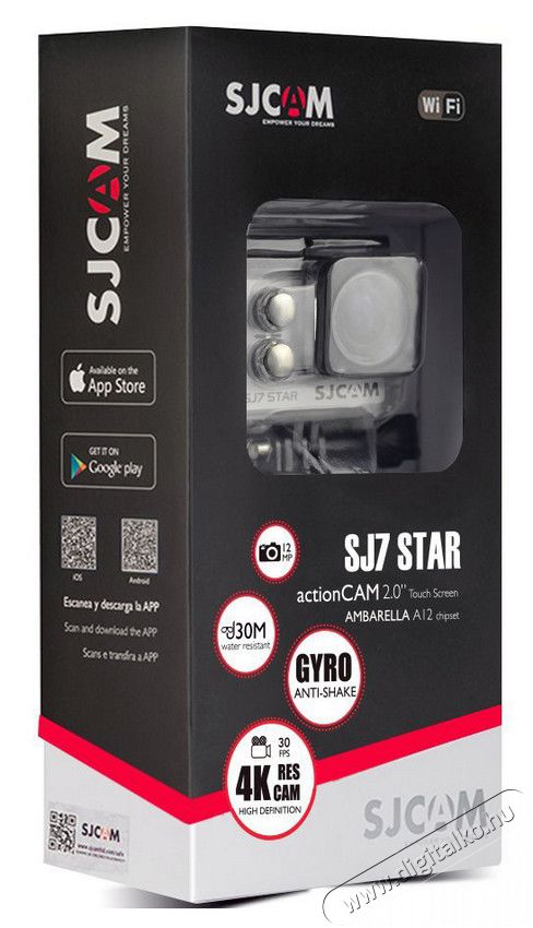 SJCAM SJ7 Star 4k sportkamera - ezüst Fényképezőgép / kamera - Sport kamera - 4K felbontású - 319594