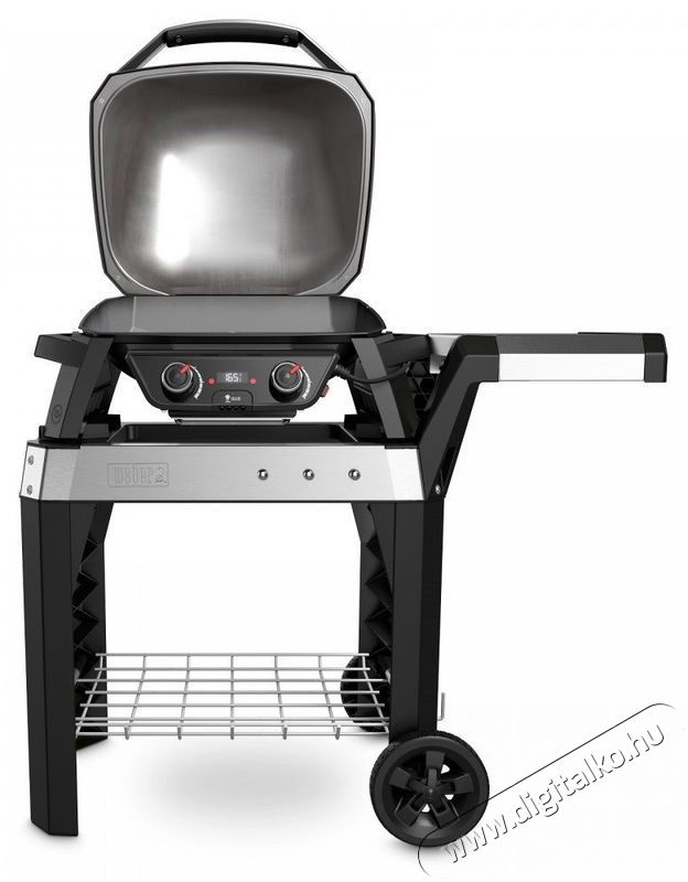 WEBER PULSE 2000 elektromos grill kocsival, fekete Konyhai term&eacute;kek - S&uuml;tő-főzőlap, tűzhely (szabadon&aacute;ll&oacute;) - Mini s&uuml;tő / mini grill / mini konyha - 520351