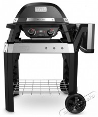 WEBER PULSE 2000 elektromos grill kocsival, fekete Konyhai term&eacute;kek - S&uuml;tő-főzőlap, tűzhely (szabadon&aacute;ll&oacute;) - Mini s&uuml;tő / mini grill / mini konyha - 520351