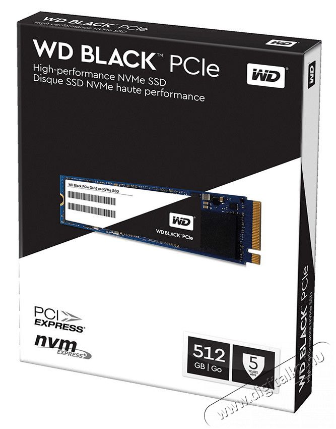 Western Digital 512GB M.2 2280 Black (WDS512G1X0C) SSD Iroda és számítástechnika - Adattároló / merevlemez - SSD - 331215