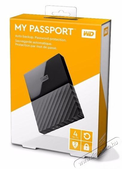 Western Digital My Passport WDBYFT0040BBK 2,5 4TB USB3.0 fekete külső winchester Újdonságok - Új termékek - 331217
