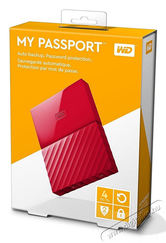 Western Digital My Passport WDBYFT0040BRD 4TB USB3.0 2,5 külső winchester - piros Egyéb - Nem forgalmazzuk ! - 331220