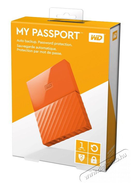 Western Digital My Passport WDBYNN0010BOR 2,5 1TB USB3.0 narancs külső winchester Újdonságok - Új termékek - 331222