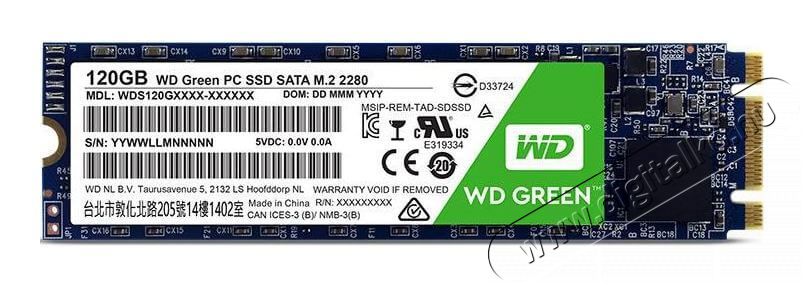 Western Digital 3D Green 120GB M.2 2280 (WDS120G2G0B) SSD Egyéb - Nem forgalmazzuk ! - 342269