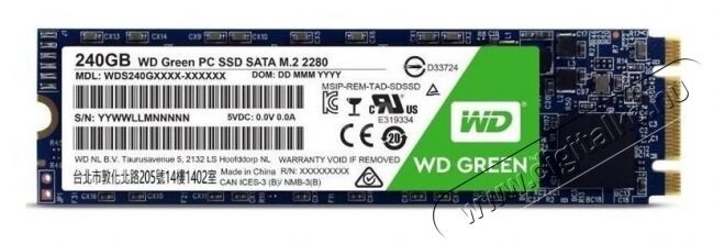 Western Digital 240GB M.2 2280 3D Green (WDS240G2G0B) SSD Egyéb - Nem forgalmazzuk ! - 337705