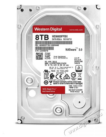Western Digital 3,5 8000GB belső SATAIII 7200RPM 256MB RED PRO WD8003FFBX winchester 5 év Iroda és számítástechnika - Adattároló / merevlemez - Kiegészítő - 415729