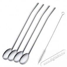 Westmark Szívószálas kanálkészlet + tisztítókefe / 5 db - Konyhai termékek - Egyéb / Konyhai kiegészítő - 526655