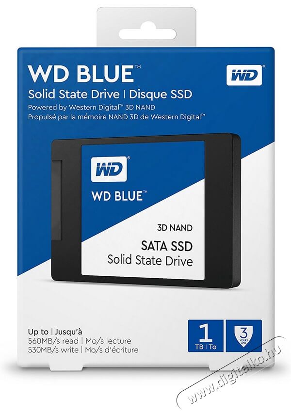 Western Digital 1000GB SATA3 2,5 3D Blue 7mm (WDS100T2B0A) SSD Egyéb - Nem forgalmazzuk ! - 334463