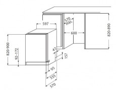 Whirlpool ADG 2020 FD beépíthető mosogatógép Konyhai termékek - Mosogatógép - Normál (60cm) beépíthető mosogatógép - 286015