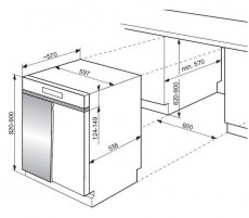 Whirlpool ADG 480 IX beépíthető mosogatógép Konyhai termékek - Mosogatógép - Normál (60cm) beépíthető mosogatógép - 285999
