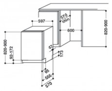 Whirlpool ADG 7200 beépíthető mosogatógép Konyhai termékek - Mosogatógép - Normál (60cm) beépíthető mosogatógép - 286013