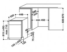 Whirlpool ADGI 862 FD beépíthető mosogatógép Konyhai termékek - Mosogatógép - Keskeny (45cm-ig) beépíthető mosogatógép - 286021