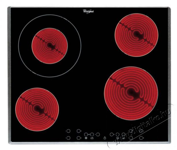 Whirlpool AKT 8600/IX elektromos főzőlap Konyhai termékek - Sütő-főzőlap, tűzhely (beépíthető) - Elektromos főzőlap (beépíthető) - 285959