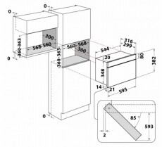 Whirlpool AMW4920NB beépíthető mikrohullámú sütő Konyhai termékek - Mikrohullámú sütő - Mikrohullámú sütő (beépíthető) - 354140