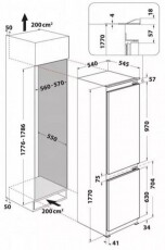 Whirlpool ART66102 beépíthető alulfagyasztós hűtő Konyhai termékek - Hűtő, fagyasztó (szabadonálló) - Alulfagyasztós kombinált hűtő - 367089