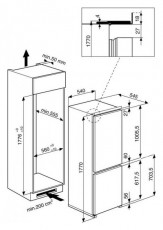 Whirlpool ART 883/A+/NF beépíthető hűtőszekrény Konyhai termékek - Hűtő, fagyasztó (beépíthető) - Alulfagyasztós kombinált hűtő - 286043