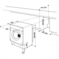 Whirlpool BI WMWG 71484E EU elöltöltős mosógép Háztartás / Otthon / Kültér - Mosógép / szárítógép - Elöltöltős mosógép (beépíthető) - 348466