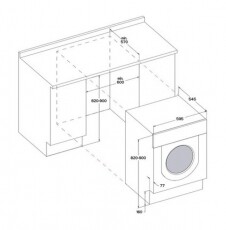Whirlpool BI WDWG 75148 EU beépíthető mosó-szárítógép Háztartás / Otthon / Kültér - Mosógép / szárítógép - Mosó-szárítógép (beépíthető) - 348464