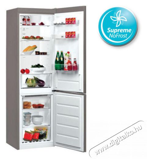 Whirlpool BSNF 8421 OX hűtőszekrény Konyhai termékek - Hűtő, fagyasztó (szabadonálló) - Alulfagyasztós kombinált hűtő - 302288