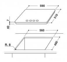Whirlpool GMW 6422/IXL beépíthető gázfőzőlap Konyhai termékek - Sütő-főzőlap, tűzhely (beépíthető) - Gázfőzőlap (beépíthető) - 348470