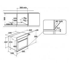 Whirlpool W7OM44S1C Beépíthető elektromos sütő Konyhai termékek - Sütő-főzőlap, tűzhely (beépíthető) - Sütő (beépíthető) - 354204