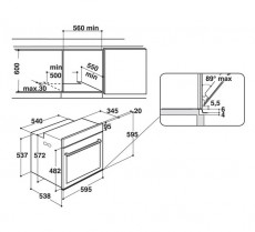 Whirlpool W7OM44S1C Beépíthető elektromos sütő Újdonságok - Új termékek - 354204