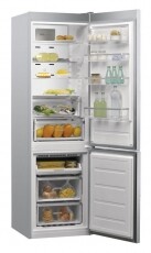 Whirlpool W9 931D IX No Frost alulfagyasztós hűtőszekrény Konyhai termékek - Hűtő, fagyasztó (szabadonálló) - Alulfagyasztós kombinált hűtő - 348961