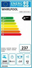 Whirlpool WBO 3O33 DL X beépíthető mosogatógép Konyhai termékek - Mosogatógép - Normál (60cm) beépíthető mosogatógép - 326424