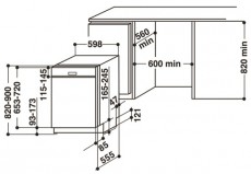 Whirlpool WBO3T341PX beépíthető mosogatógép Konyhai termékek - Mosogatógép - Normál (60cm) beépíthető mosogatógép - 367084