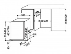 Whirlpool WIO 3C23 6.5E beépíthető mosogatógép Konyhai termékek - Mosogatógép - Normál (60cm) beépíthető mosogatógép - 354236