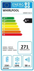 Whirlpool WNF8 T2O X No Frost alulfagyasztós hűtőszekrény Konyhai termékek - Hűtő, fagyasztó (szabadonálló) - Alulfagyasztós kombinált hűtő - 327372