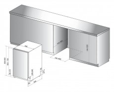 Whirlpool WSIC 3M27 C beépíthető mosogatógép Konyhai termékek - Mosogatógép - Keskeny (45cm-ig) beépíthető mosogatógép - 348500