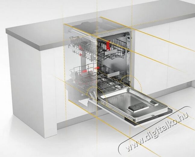 Whirlpool WSIO3O34PFEX mosogatógép Konyhai termékek - Mosogatógép - Keskeny (45cm-ig) beépíthető mosogatógép - 348501