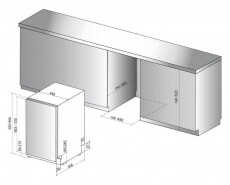 Whirlpool WSIO3O34PFEX mosogatógép Konyhai termékek - Mosogatógép - Keskeny (45cm-ig) beépíthető mosogatógép - 348501