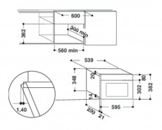 Whirlpool W7MN840 beépíthető mikrohullámú sütő Konyhai termékek - Mikrohullámú sütő - Mikrohullámú sütő (beépíthető) - 348483