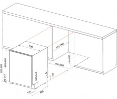 Whirlpool WIO 3T133 DL E S mosogatógép Konyhai termékek - Mosogatógép - Normál (60cm) beépíthető mosogatógép - 362543