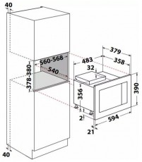 Whirlpool WMF250G be&eacute;p&iacute;thető mikrohull&aacute;m&uacute; s&uuml;tő Konyhai term&eacute;kek - Mikrohull&aacute;m&uacute; s&uuml;tő - Mikrohull&aacute;m&uacute; s&uuml;tő (be&eacute;p&iacute;thető) - 367108