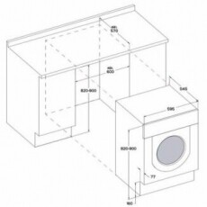 Whirlpool BIWDWG751482EUN beépíthető mosó-szárítógép Háztartás / Otthon / Kültér - Mosógép / szárítógép - Mosó-szárítógép (beépíthető) - 367145