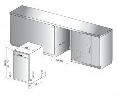 Whirlpool WSBO 3O34 PF X beépíthető mosogatógép Konyhai termékek - Mosogatógép - Keskeny (45cm-ig) beépíthető mosogatógép - 348496