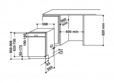 Whirlpool WBC 3B19 B mosogatógép Konyhai termékek - Mosogatógép - Normál (60cm) beépíthető mosogatógép - 307462